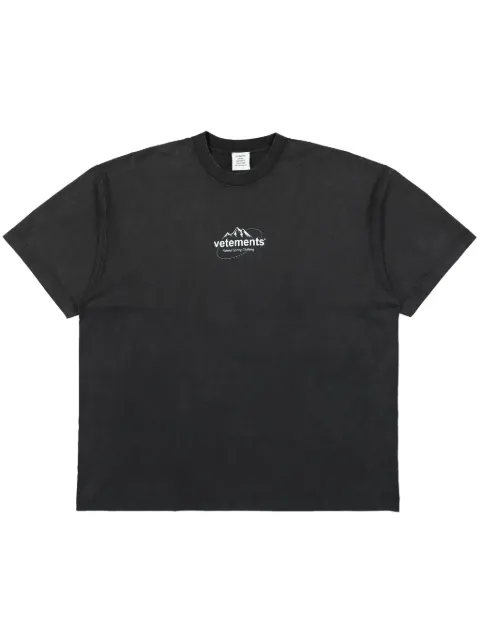 VETEMENTS Spring Water Logo T-shirt Black UA65TR680B
