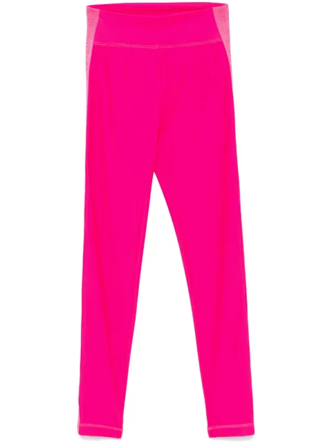 Versace Jeans Couture logo-trim leggings Pink 77HAC114J0148