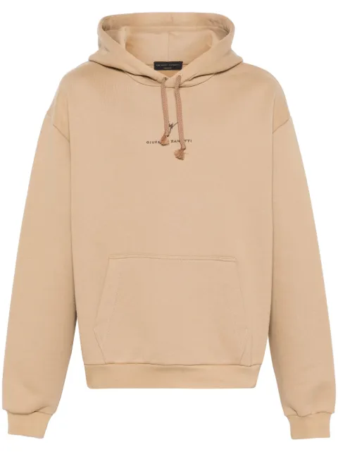 Giuseppe Zanotti LR-63 drawstring hoodie Brown IRU4001002
