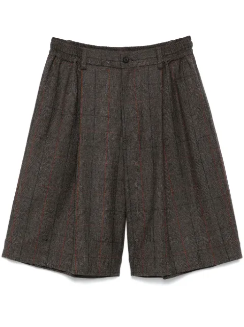 STEIN check-pattern shorts Brown ST965