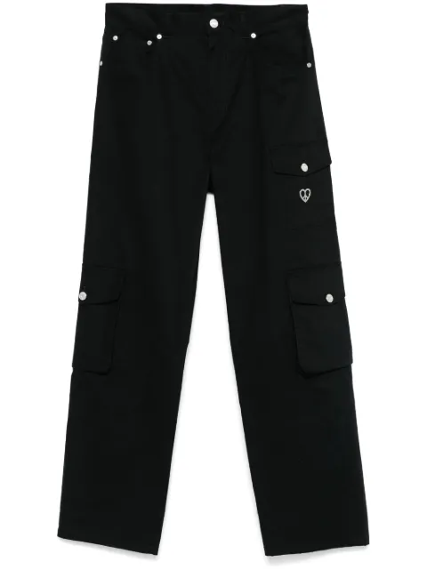 MOSCHINO JEANS gabardine-weave cargo pants Black 242K2A03308724