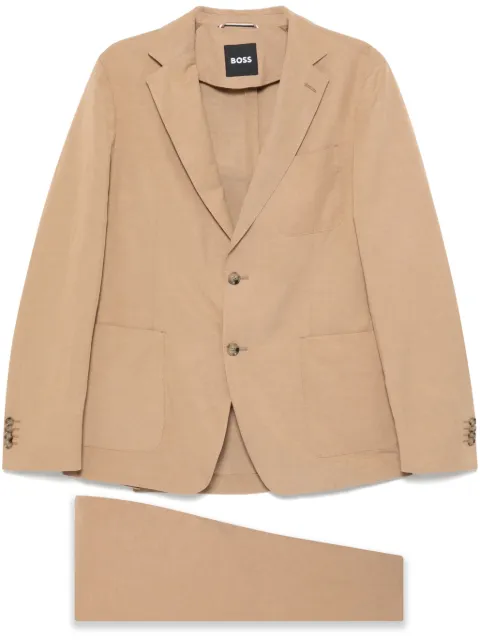 BOSS single-breasted suit Brown 50521657