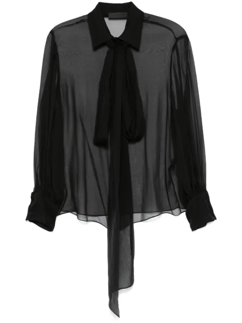 Valentino Garavani scarf-detail shirt Black BAB6T02UP