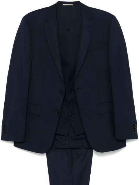 BOSS mini-check three-piece suit Blue 50521660