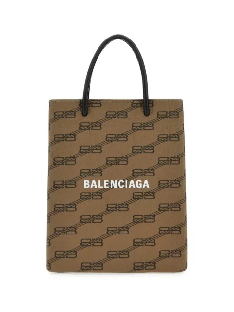 Balenciaga BB Monogram-print tote bag Brown 693805210DA