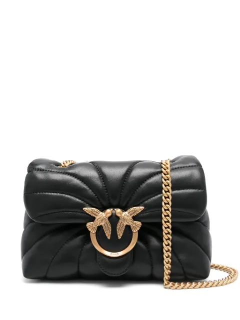 PINKO Love Bag Puff butterfly mini nappa leather crossbody bag Black 100039A1EX