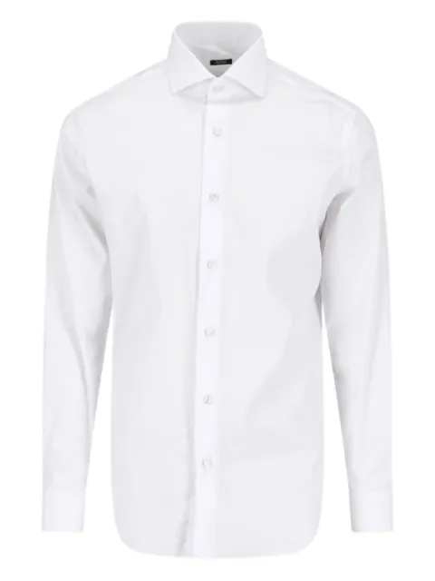 Barba long-sleeve button-down shirt White I1U13P0140110U