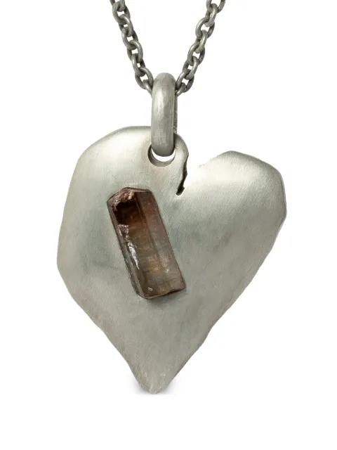 Parts of Four Solid Heart necklace Silver Z233028DARBL