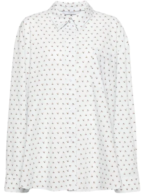 pushBUTTON all-over graphic print shirt Blue PB2440201W