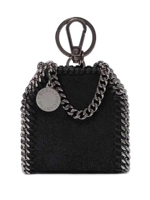 Stella McCartney Falabella Airpods case keyring Black 7V0108W9132