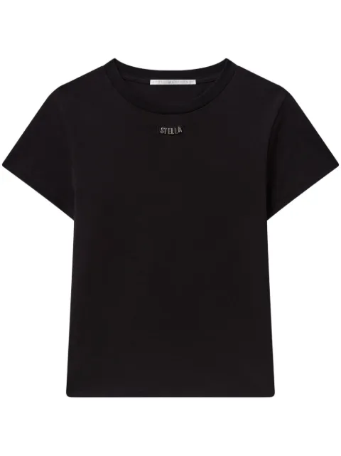 Stella McCartney logo-charm T-shirt Black 6J01843SPZ74
