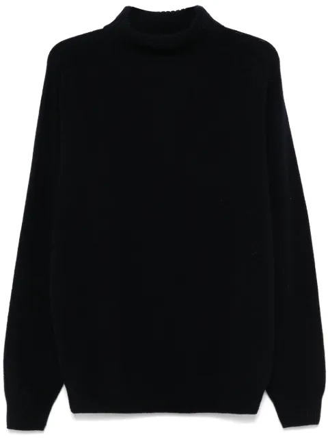 Sunspel lambs-wool turtleneck sweater Blue MJUM8129