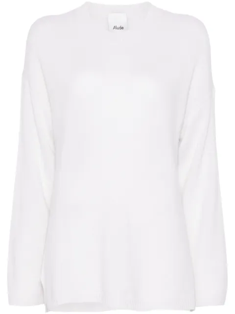 Allude cashmere crew-neck sweater White 24511150