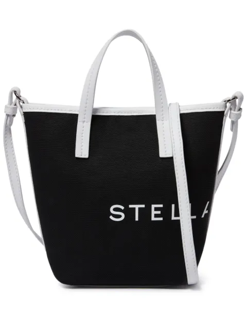Stella McCartney logo-print bucket bag Black 7B0106WP0515
