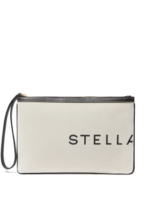 Stella McCartney logo-print purse White 7P0078WP0221