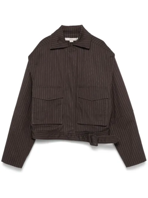 REMAIN pinstriped bomber jacket Brown 502105