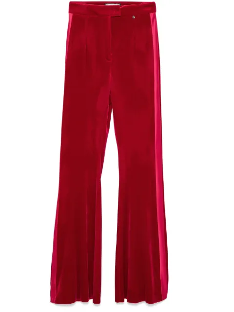 NISSA flared velvet trousers Pink PS15163FUCHSIA