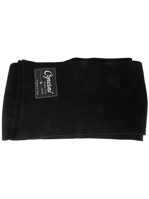 Coperni logo patch ribbed scarf Black COPSA01Y3003