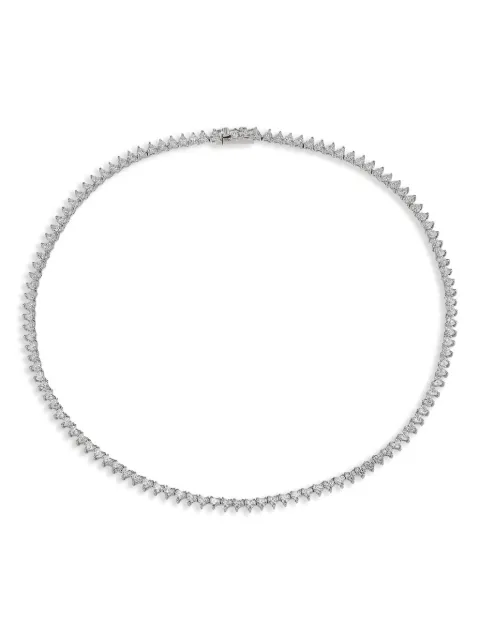 Anabela Chan 18kt white gold Petite Eternity Heart necklace Silver AC22LH12NSWGWDS