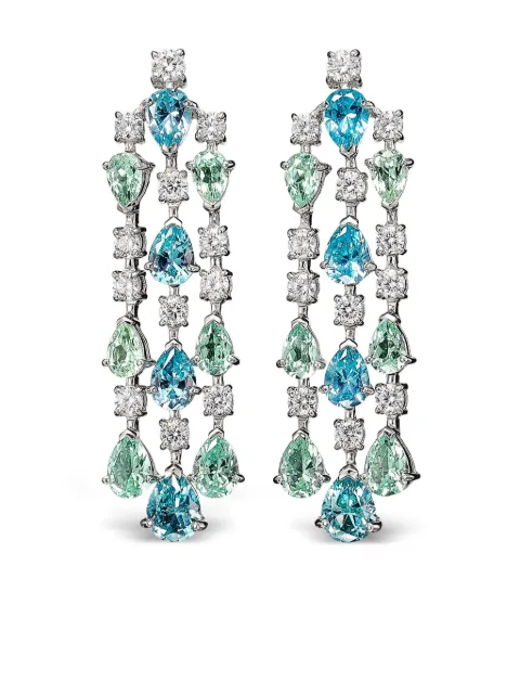 Anabela Chan 18kt white gold Valley Orchid Cascade earrings Silver ACDD10ESWGGS