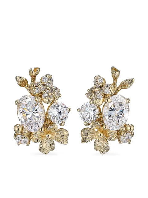 Anabela Chan 18kt yellow gold vermeil Golden Posy diamond stud earrings Gold AC23EG28ESYGWD