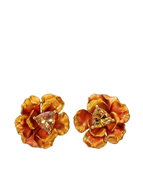 Anabela Chan 18kt yellow gold Magma Rose stud earrings Gold ACMA02EAMAOS