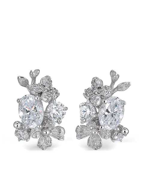 Anabela Chan 18kt white gold Posy diamond stud earrings Silver AC23EG28ESWGWD