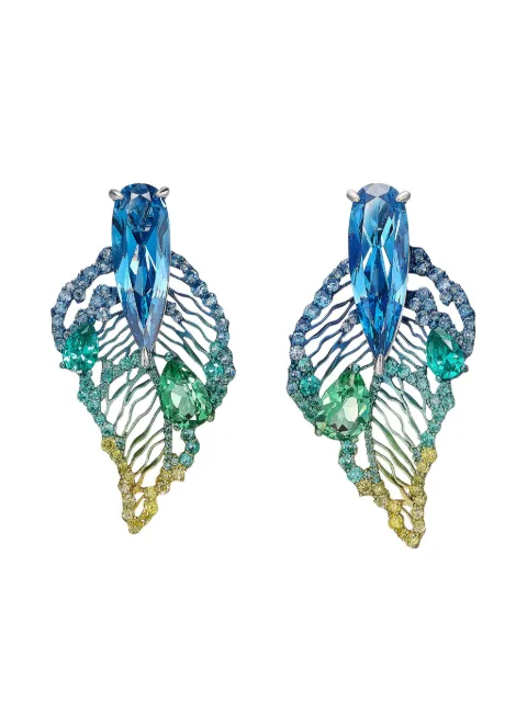 Anabela Chan 18kt white gold Aurora Titan sapphire earrings Silver ACMA04EARABT