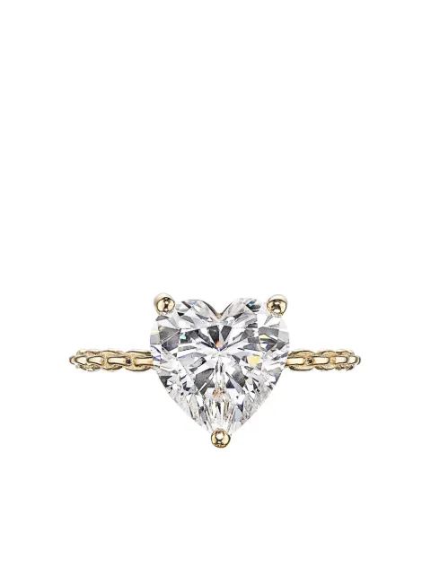 Anabela Chan 9kt yellow gold mini Heart diamond pinky ring Gold AC21LH07RSYGWD