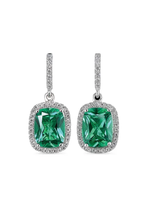 Anabela Chan 18kt white gold Comet emerald earrings Silver AC18CC10ESWGGE