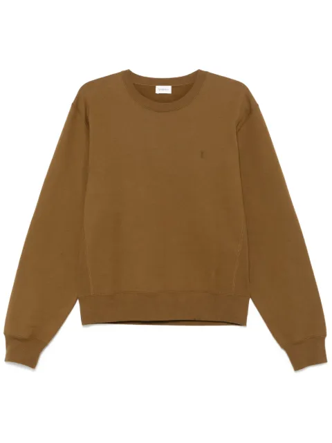 Saint Laurent logo-embroidered sweatshirt Brown 798939Y36SW