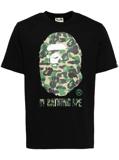 A BATHING APE® logo-print cotton T-shirt Black 001TEK801006M