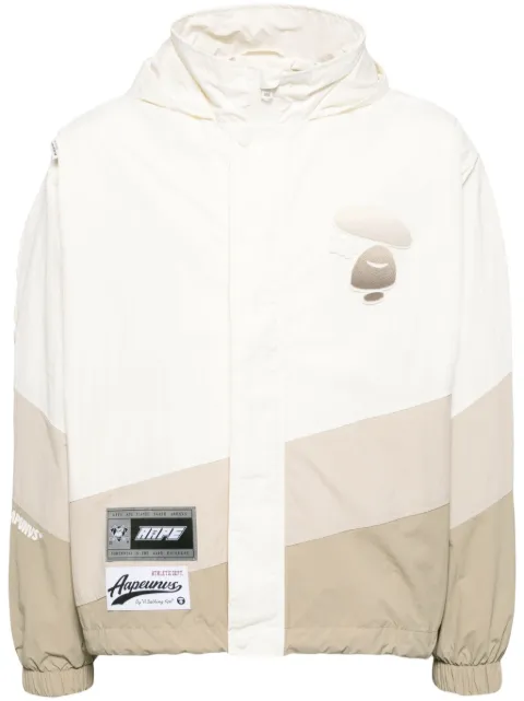 AAPE BY *A BATHING APE® logo-patch long-sleeved jacket White ALJ7671XXN