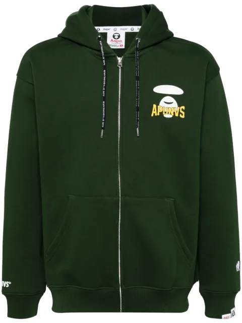AAPE BY *A BATHING APE® logo-print hoodie Green ASWB343XXN