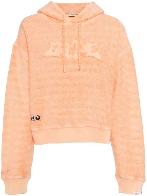 A BATHING APE® logo-embellished cotton hoodie Orange ASWB396XXN