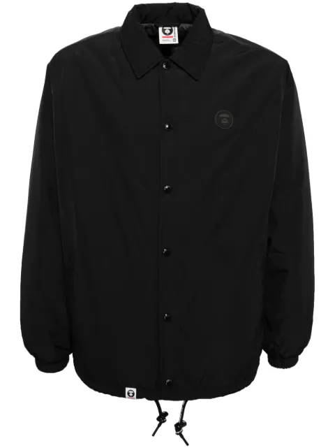 AAPE BY *A BATHING APE® logo-patch shirt jacket Black AJK7657XXN