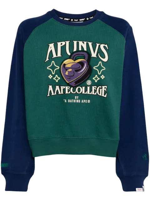 A BATHING APE® graphic-print cotton sweatshirt Green ASWB391XXN