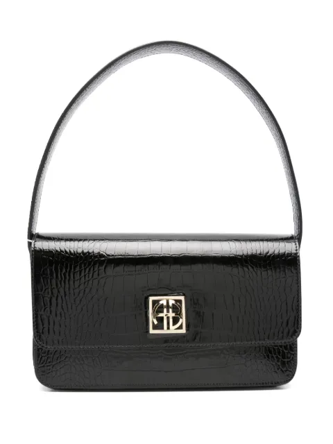 ANINE BING croc-effect leather shoulder bag Black A1310232010