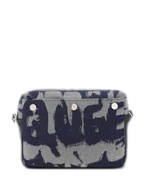 Alexander McQueen Graffiti-print crossbody bag Blue 7917721AAS2