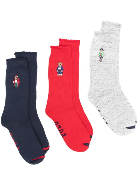Polo Ralph Lauren Polo Bear socks (set of three) Blue 449958862001