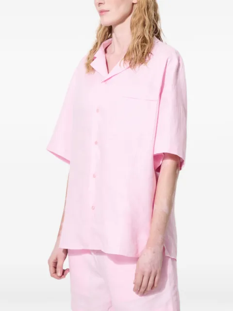 Pangaia chest-pocket short-sleeve shirt Pink 10002046