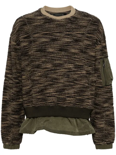 Andersson Bell layered fleece sweater Brown ATB1171M