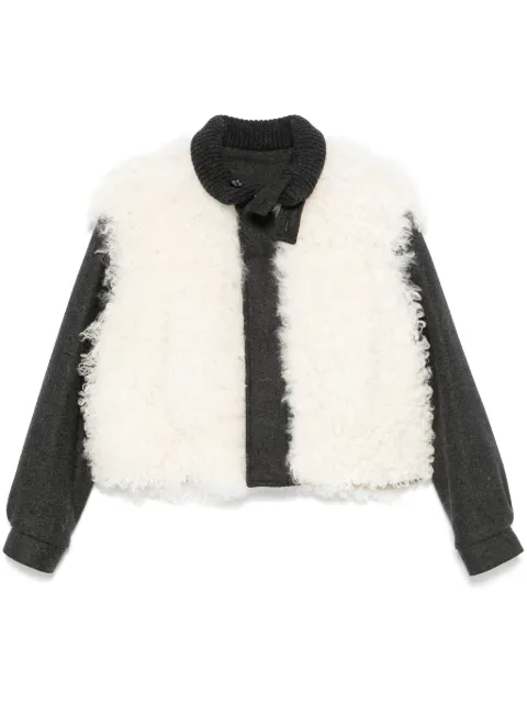 Plan C shearling jacket White XF57CHMLM014