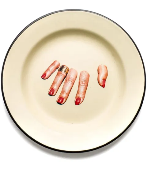 Seletti 16836 Enamel Fingers plate Neutrals 16836