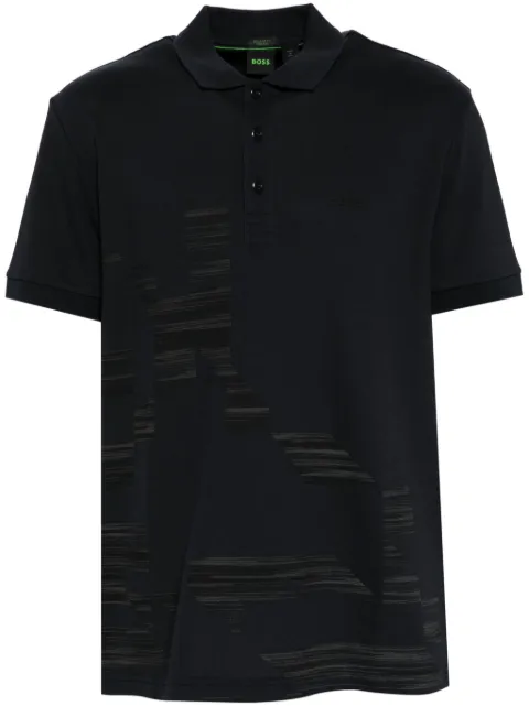 BOSS graphic print polo shirt Grey 50519747