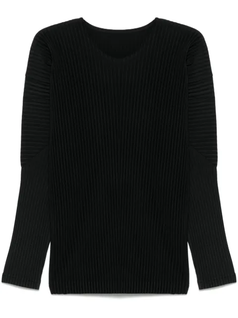 Homme Plissé Issey Miyake plissé-effect T-shirt Black HP56JK521