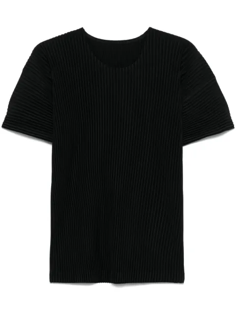 Homme Plissé Issey Miyake plissé-effect T-shirt Black HP56JK520