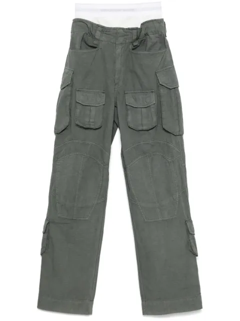 Alexander Wang logo-waistband cargo pants Green 4DC1254519