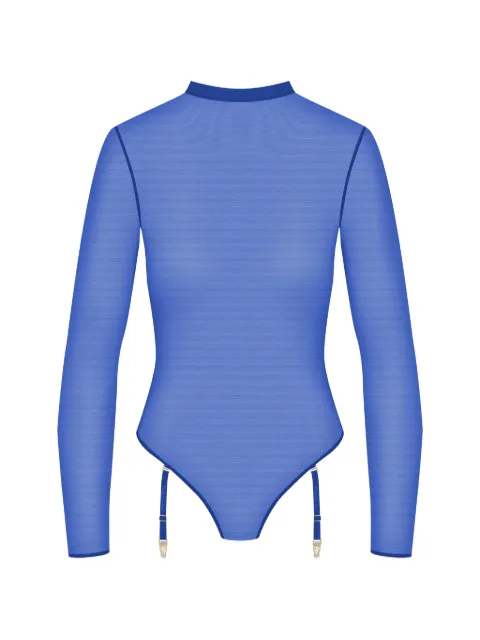 Maison Close Corps à Corps garter-detail bodysuit Blue 562445
