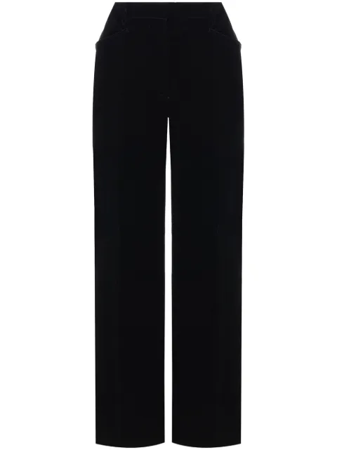 TOM FORD velvet bootcut tailored trousers Black PAW584FAX1113